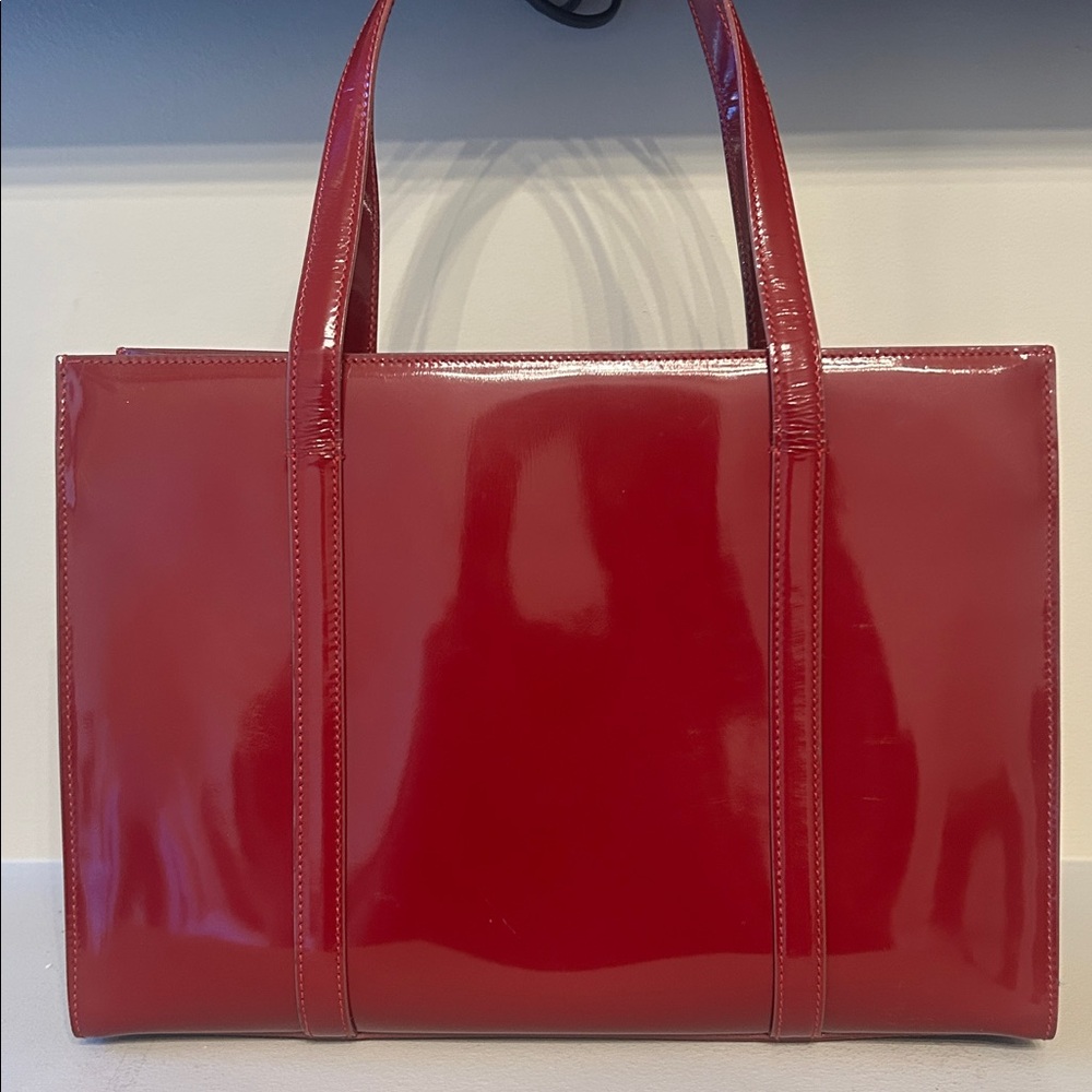Prada Patent Leather Cherry Tote Bag - Picture 4 of 12